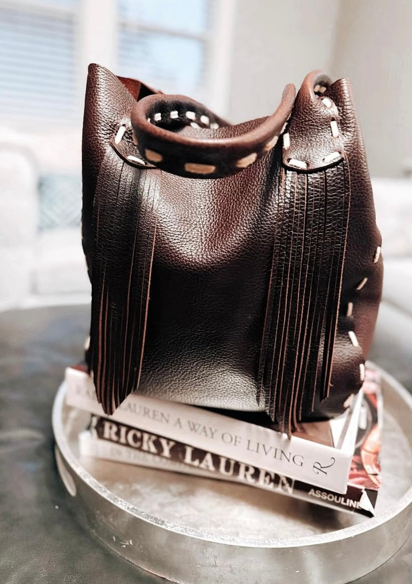 Bulldog Brown Hue Cowhide Tote