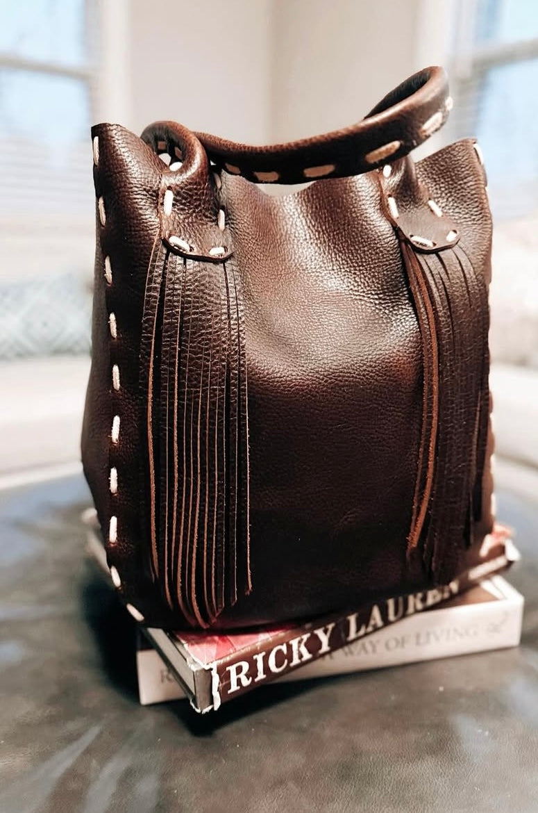 Bulldog Brown Hue Cowhide Tote